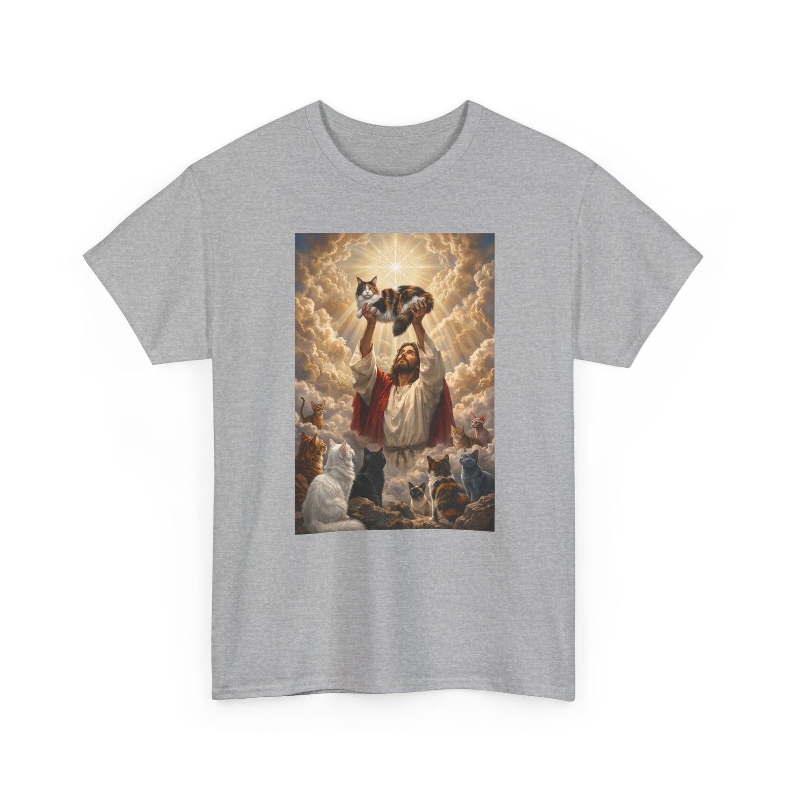 Jesus With Cats T-Shirt — Christian Cat Lover Tee
