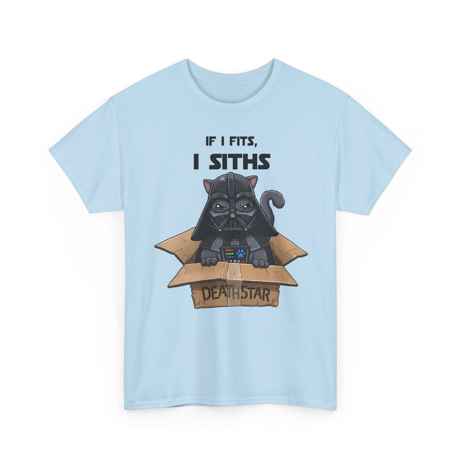 Space Villain Kitten Retro Galaxy Cat T-Shirt Funny Cat in Box Graphic Tee