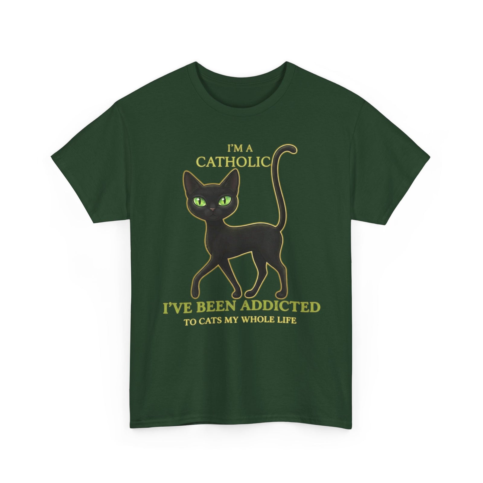 Catholic Addicted to Cats T-Shirt — I'm a Catholic Addicted to Cats Tee