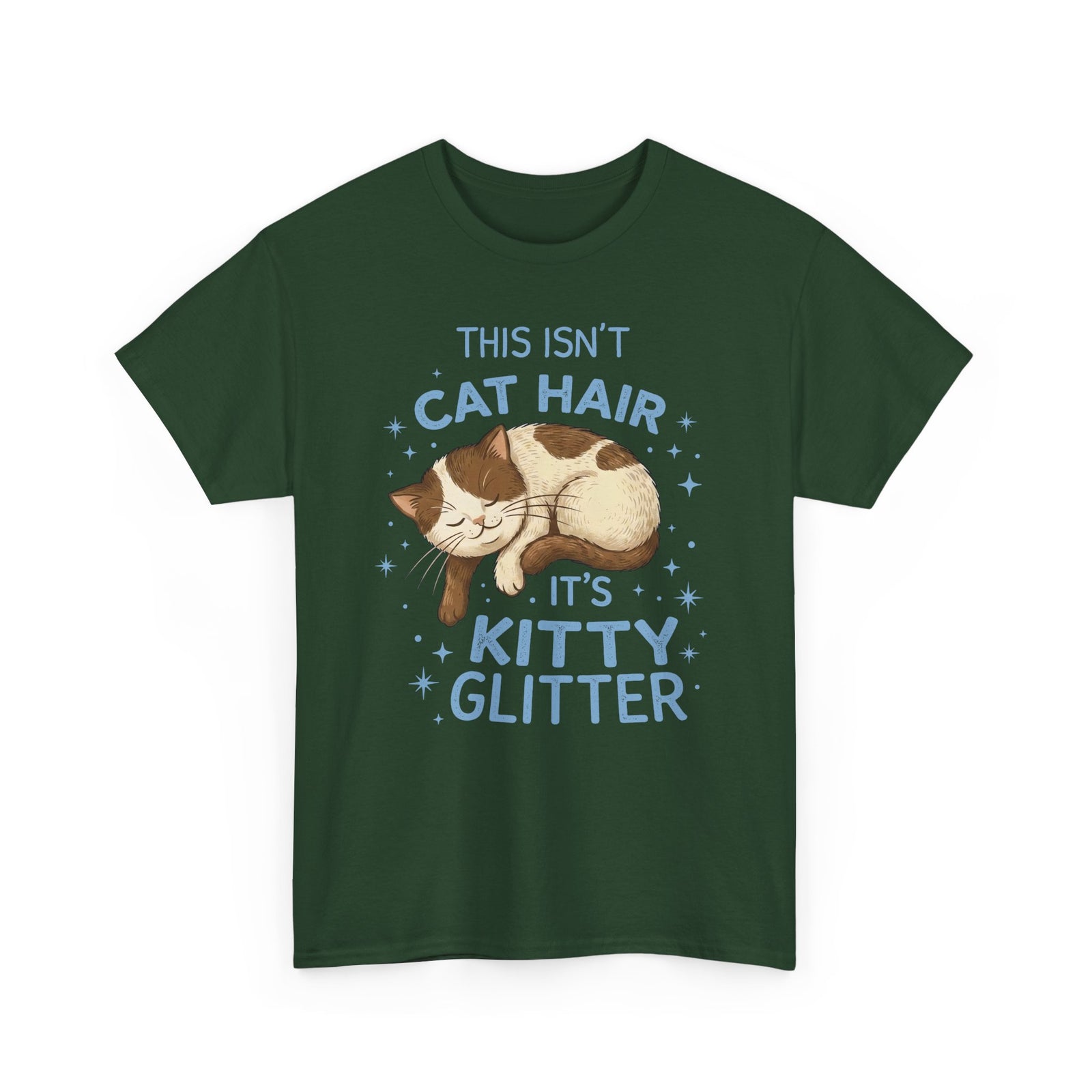 Kitty Glitter T-Shirt — "This Isn't Cat Hair" Cat Lover Tee