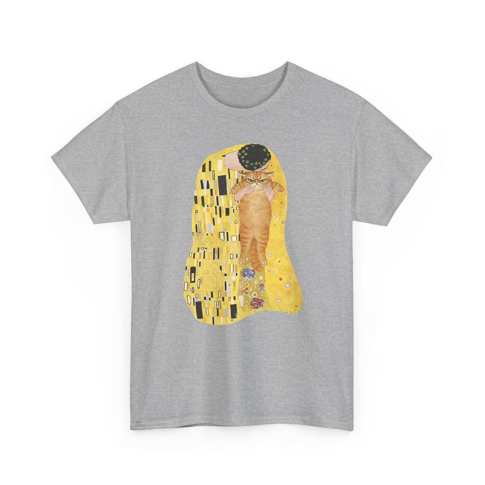 Cat & The Kiss T-Shirt — Romantic Cat Illustration Tee