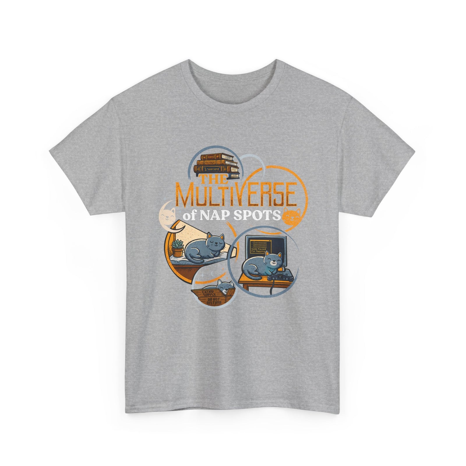 Multiverse Nap Spots Cute Cat T-Shirt — Cute Cat Nap Graphic Tee
