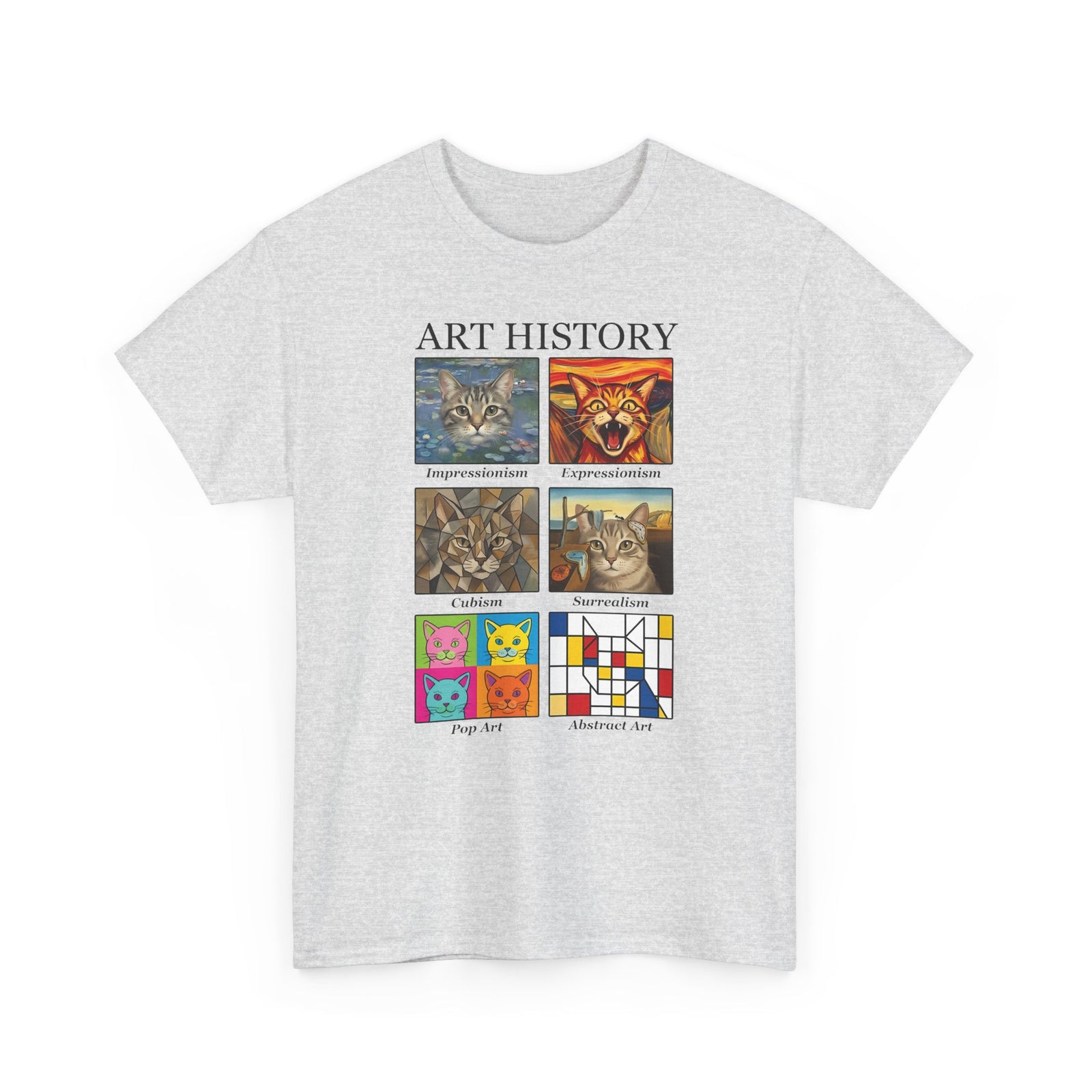 Cats in Masterpieces T-Shirt — Artistic Cat Painting Tee