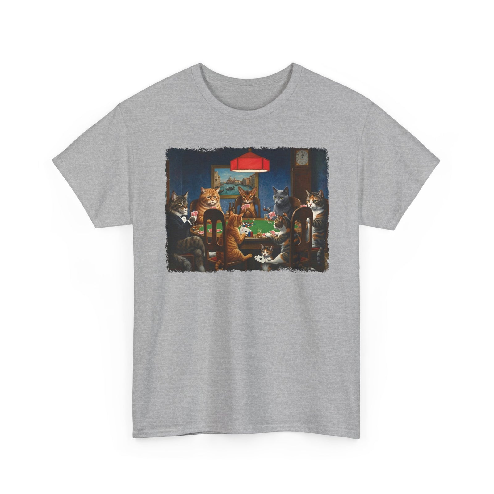 Cats Playing Poker T-Shirt — Funny Poker Cat Art Tee