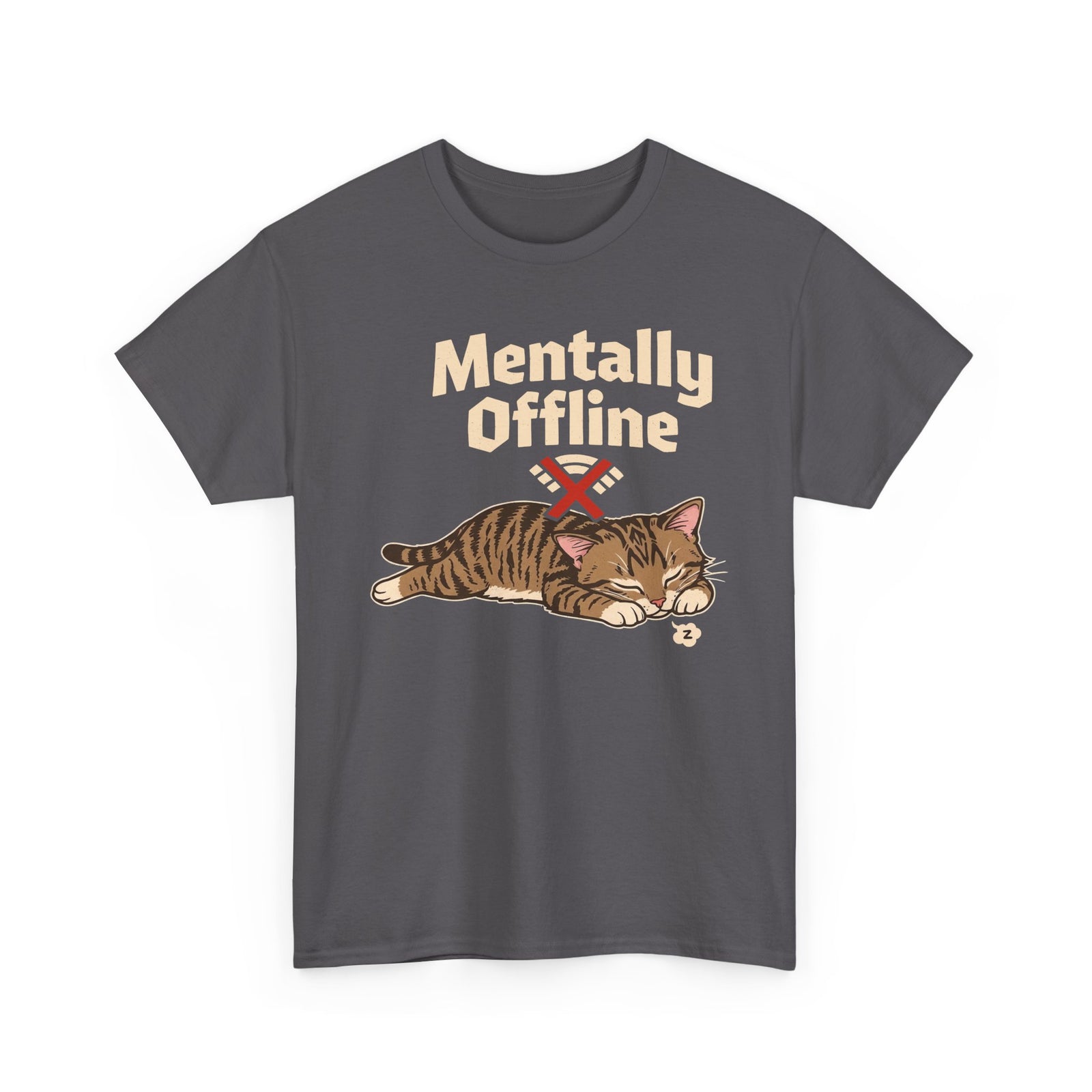 Lazy Cat 'Mentally Offline' T-Shirt
