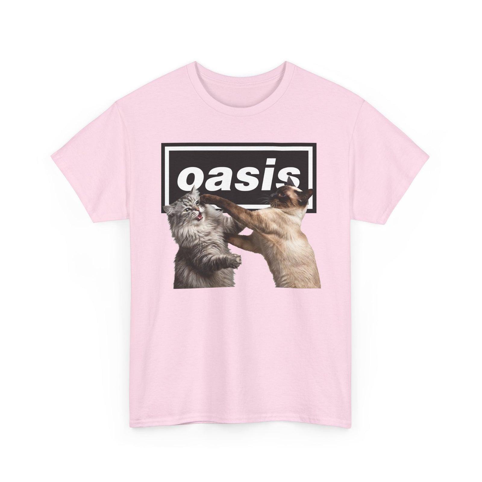 Oasis Cat Fight T-Shirt — Desert Cat Battle Graphic Tee