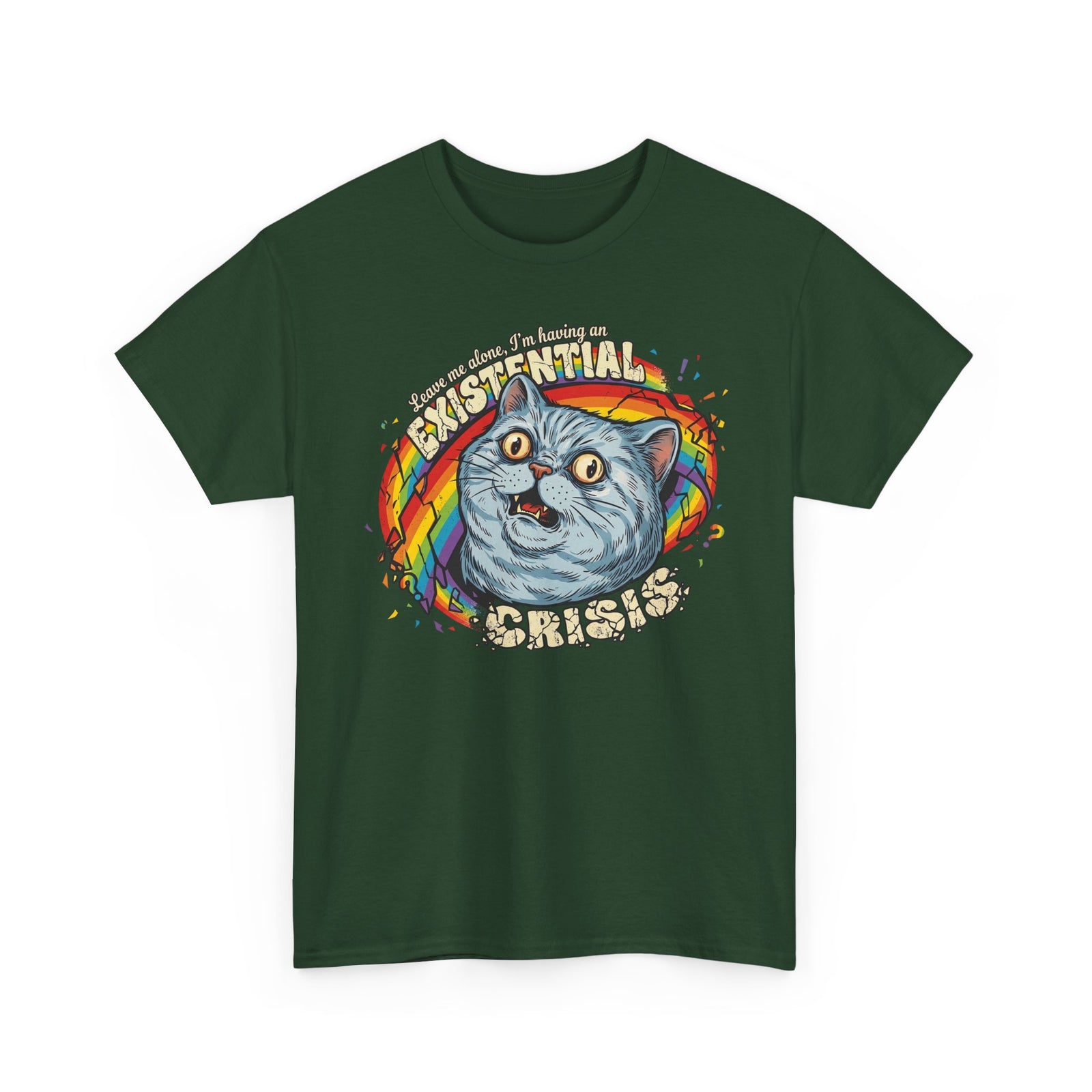 Funny Cat T‑Shirt — "Leave Me Alone, I'm Having an EXISTENTIAL CRISIS"