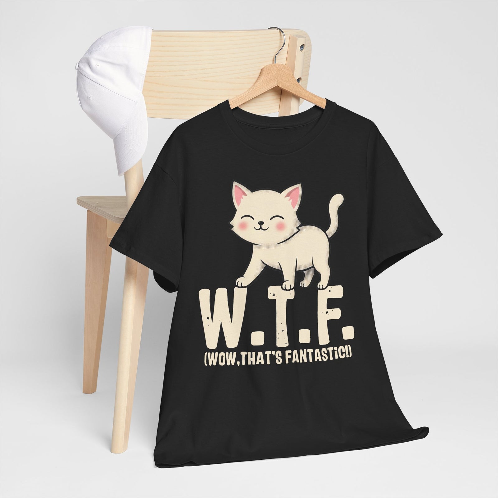 W.T.F. Cat Tee — Cute Kitten "Wow, That’s Fantastic" Graphic T-Shirt