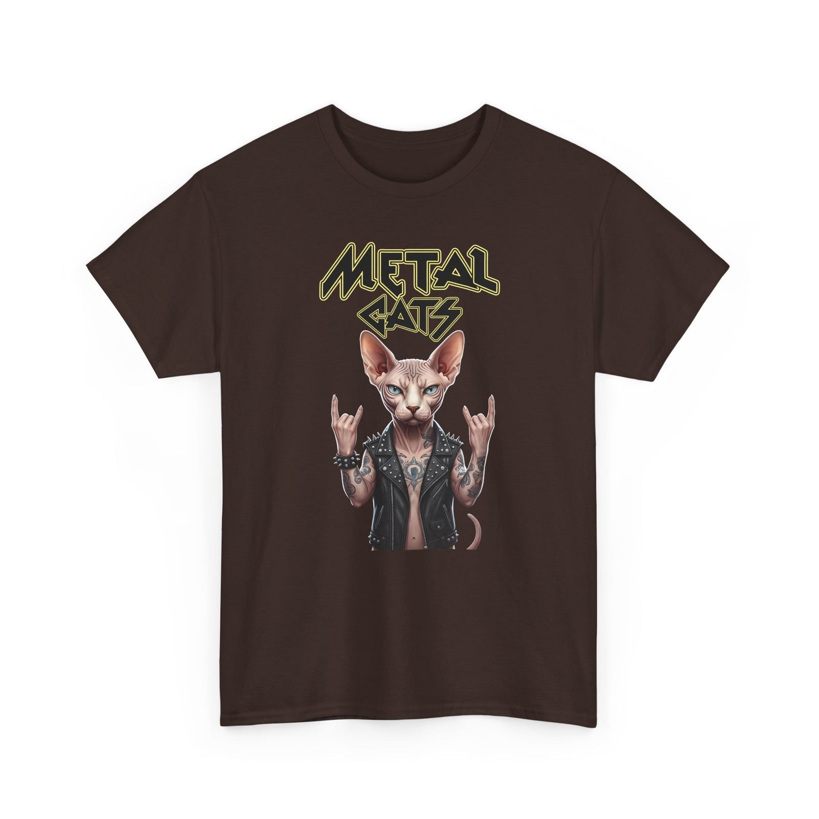 Metal Cats T-Shirt — Heavy Metal Cat Graphic Tee