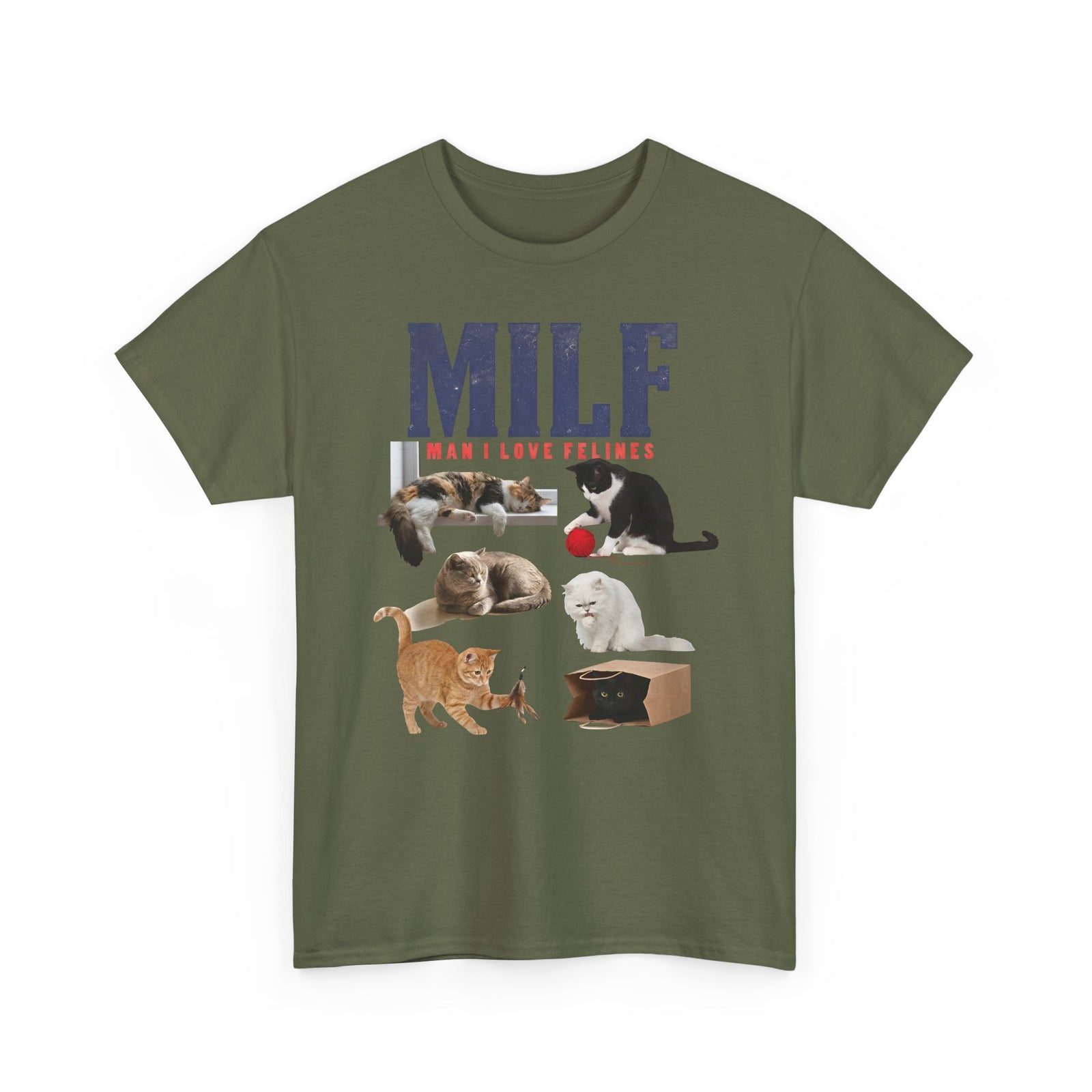 MILF 'Man I Love Felines' T-Shirt – Funny Cat Lover Tee