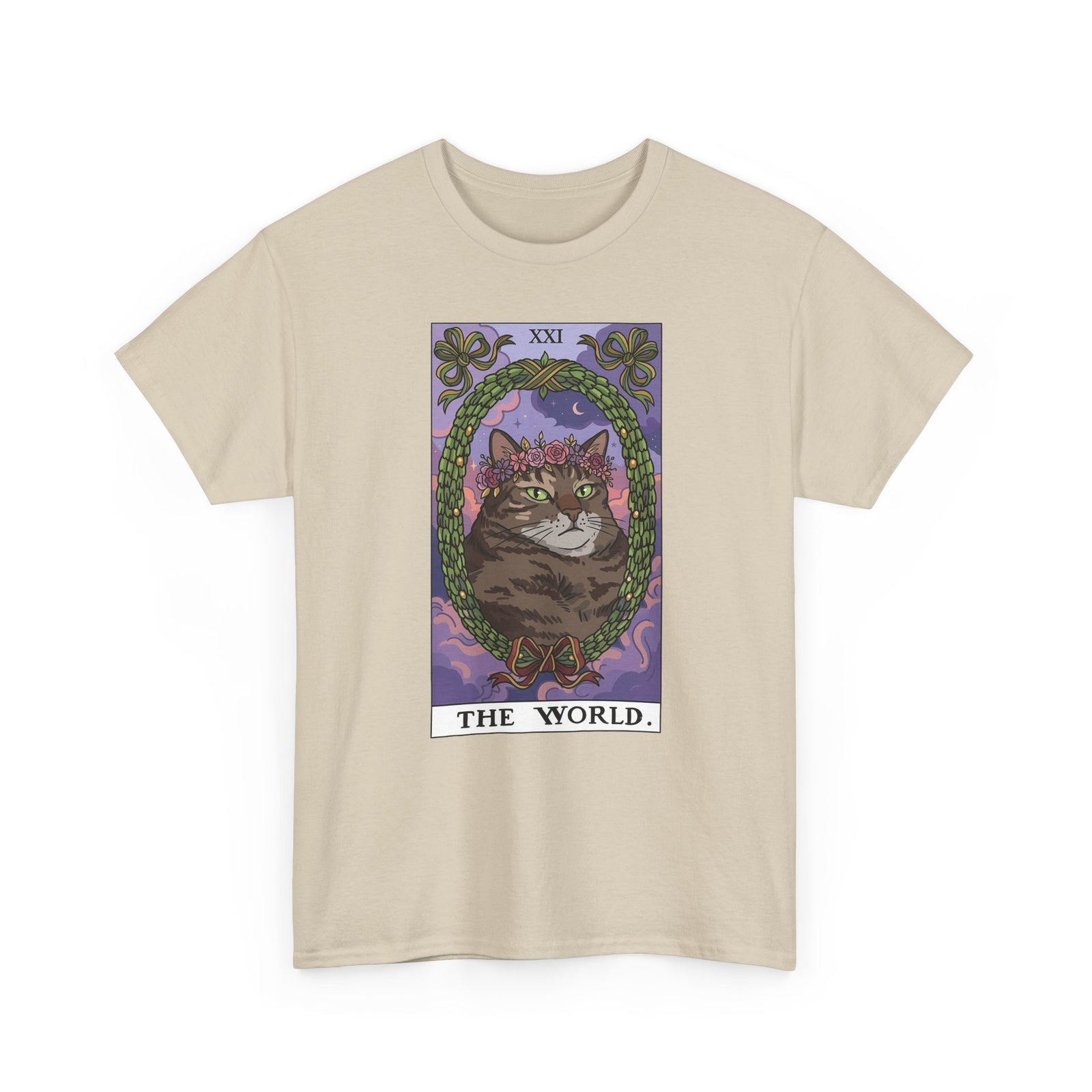 Cat the World Tarot Card T-Shirt