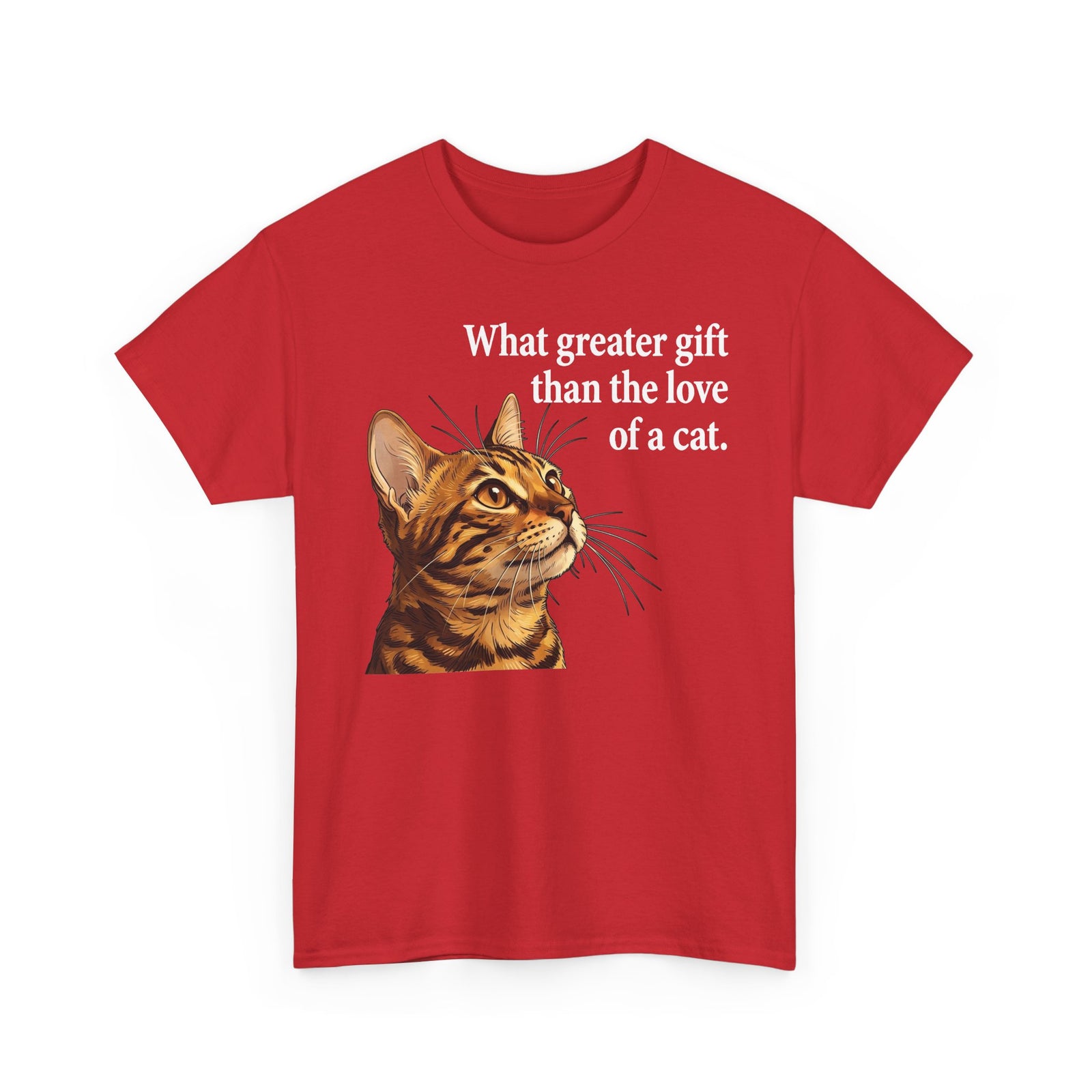 Cat Lover T‑Shirt – "What Greater Gift Than the Love of a Cat" Graphic Tee