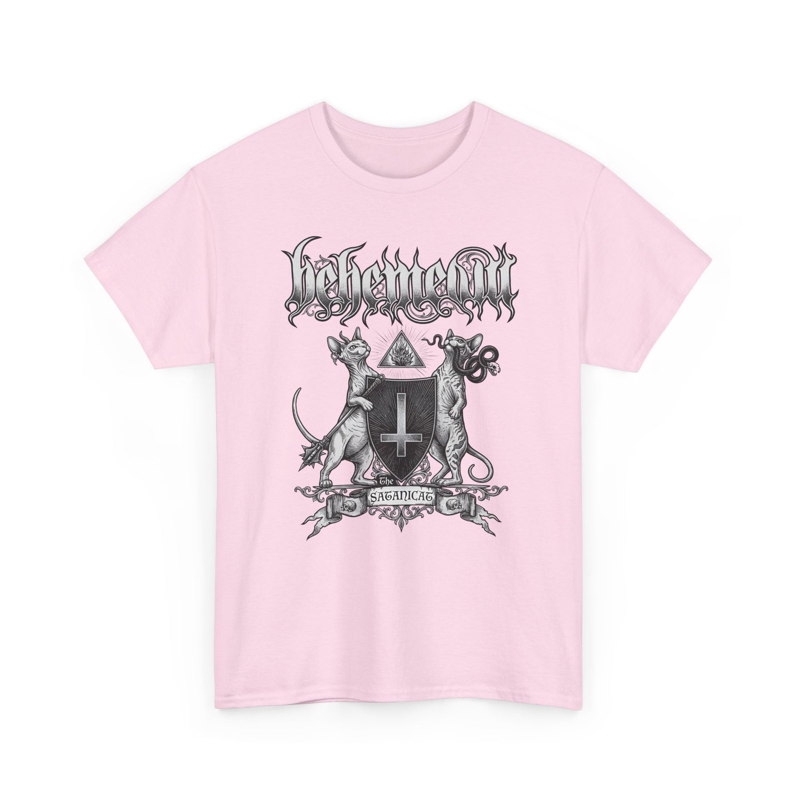 Satanicat Behemeow T-Shirt — Gothic Cat Graphic Tee