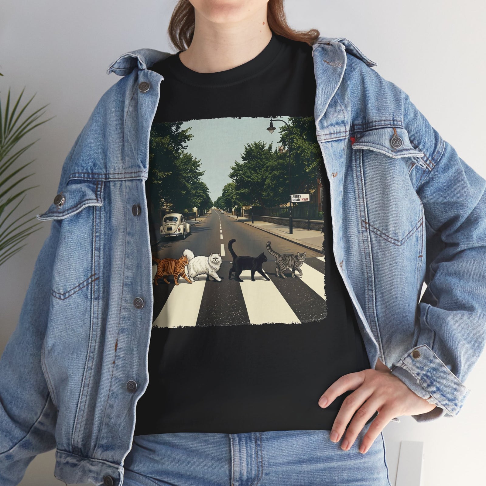 Cat Crossing Graphic Tee