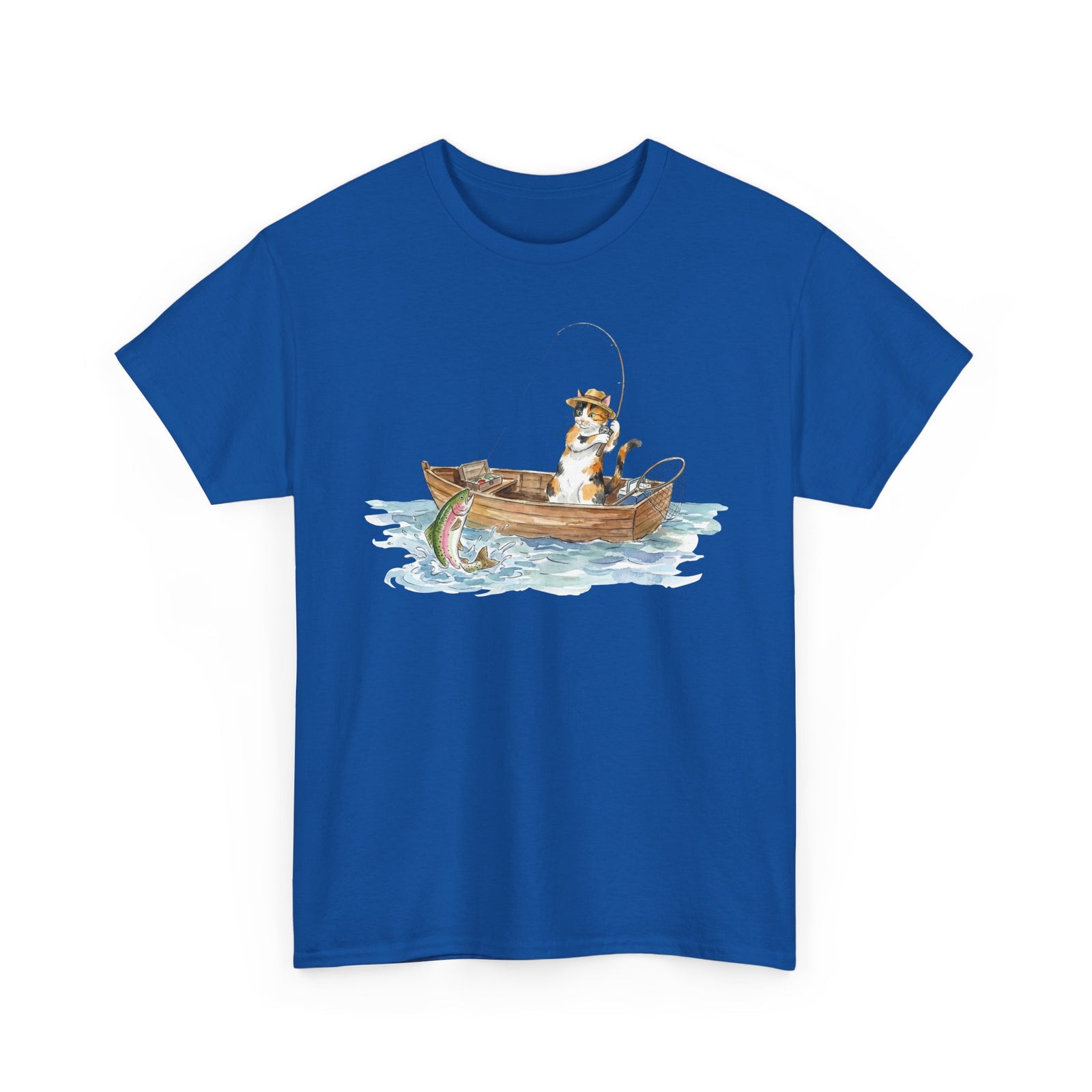 Cat Fishing T-Shirt — Funny Fishing Cat Graphic Tee