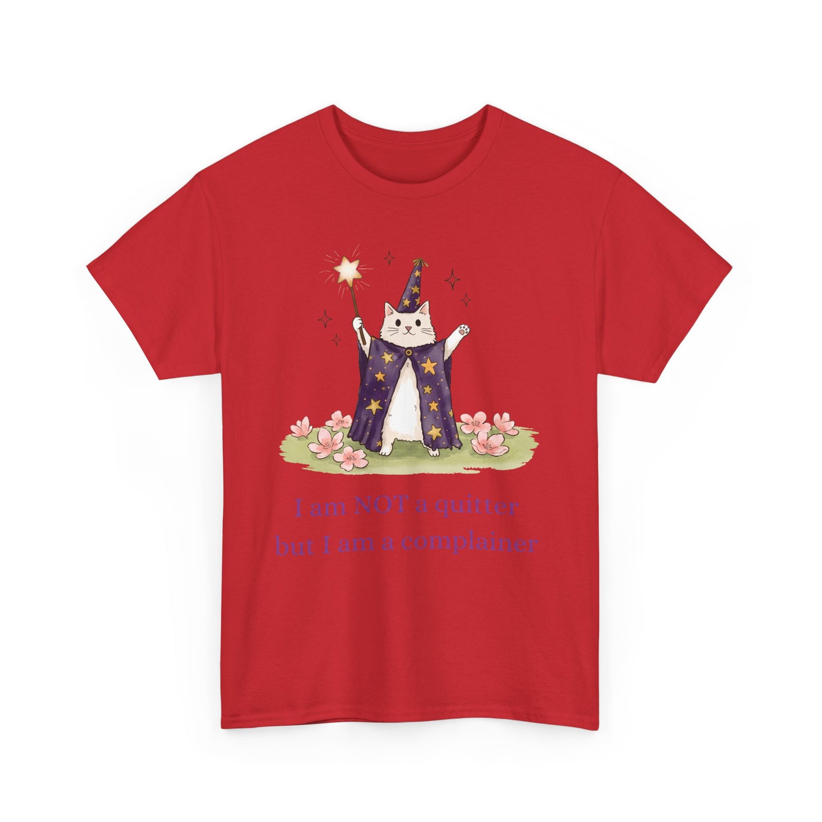 Funny Wizard Cat T-Shirt — Whimsical Magical Feline Complainer Apparel