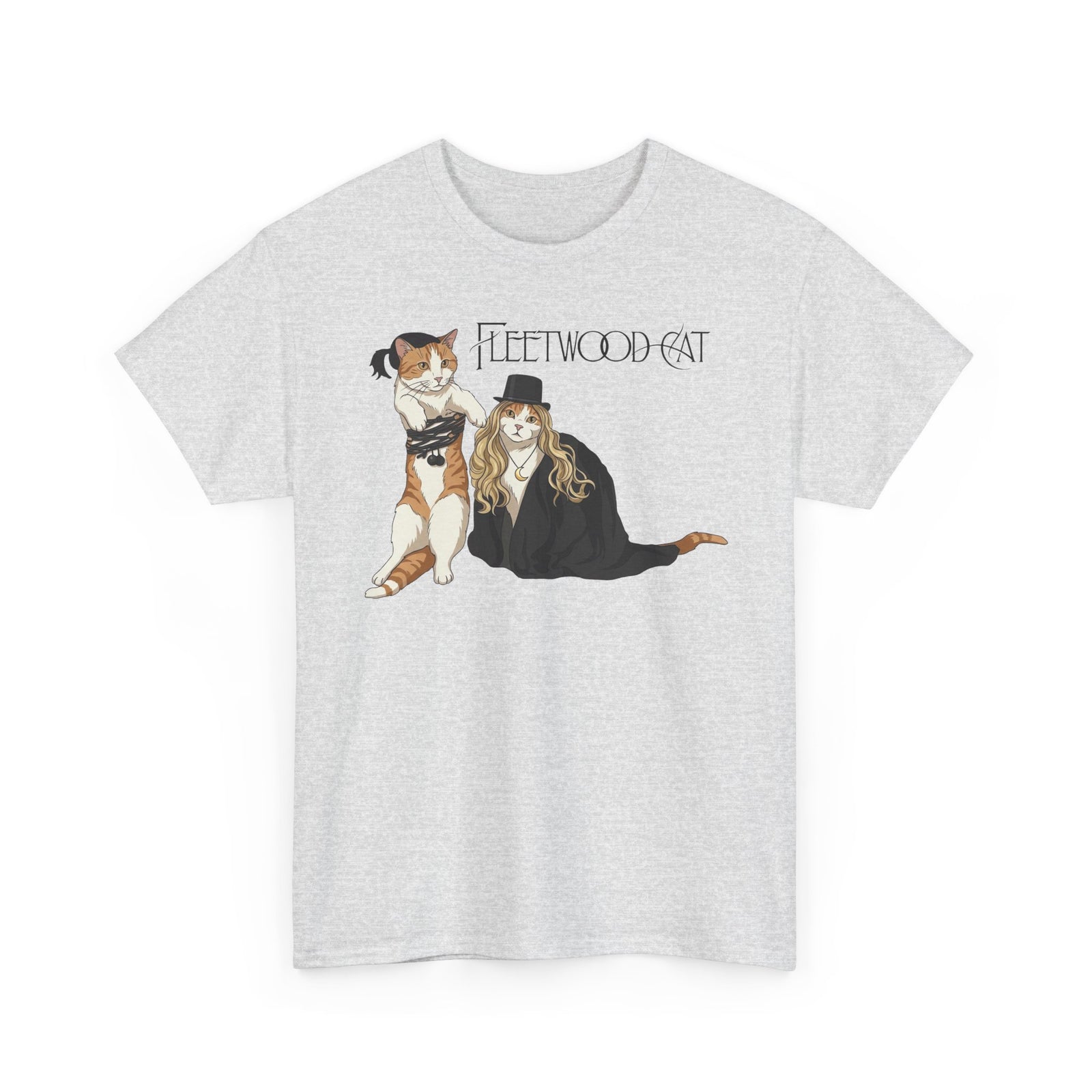 Fleetwood Cat T-Shirt – Vintage Band-Inspired Cat Graphic Tee