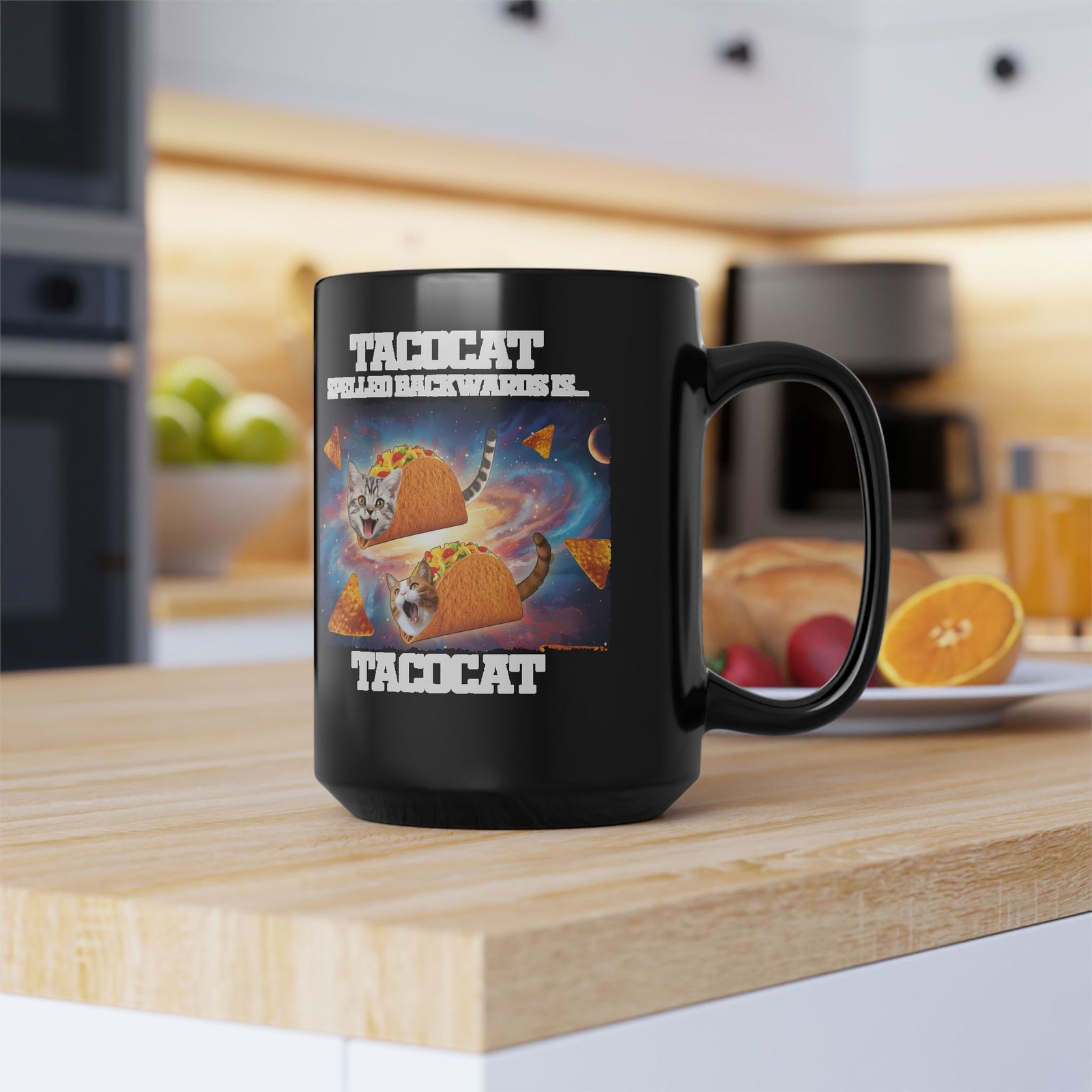 Tacocat Spelled Backwards Is Tacocat Black Mug