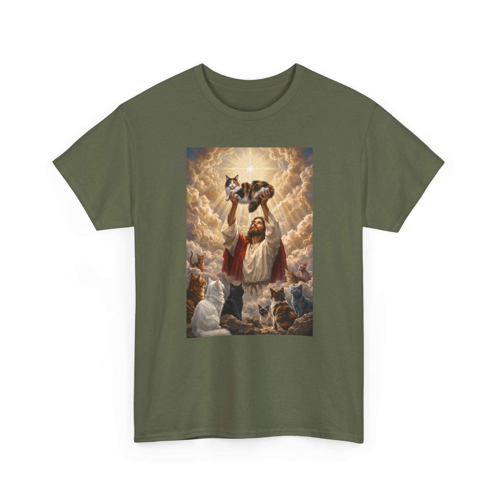 Jesus With Cats T-Shirt — Christian Cat Lover Tee