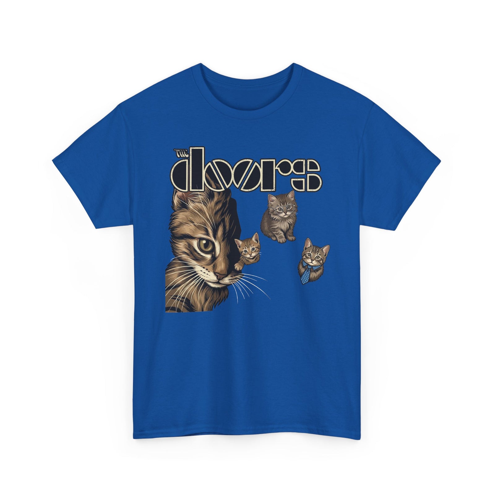 T-Shirt — Retro Cat Band Graphic Tee (The Doors Inspired)