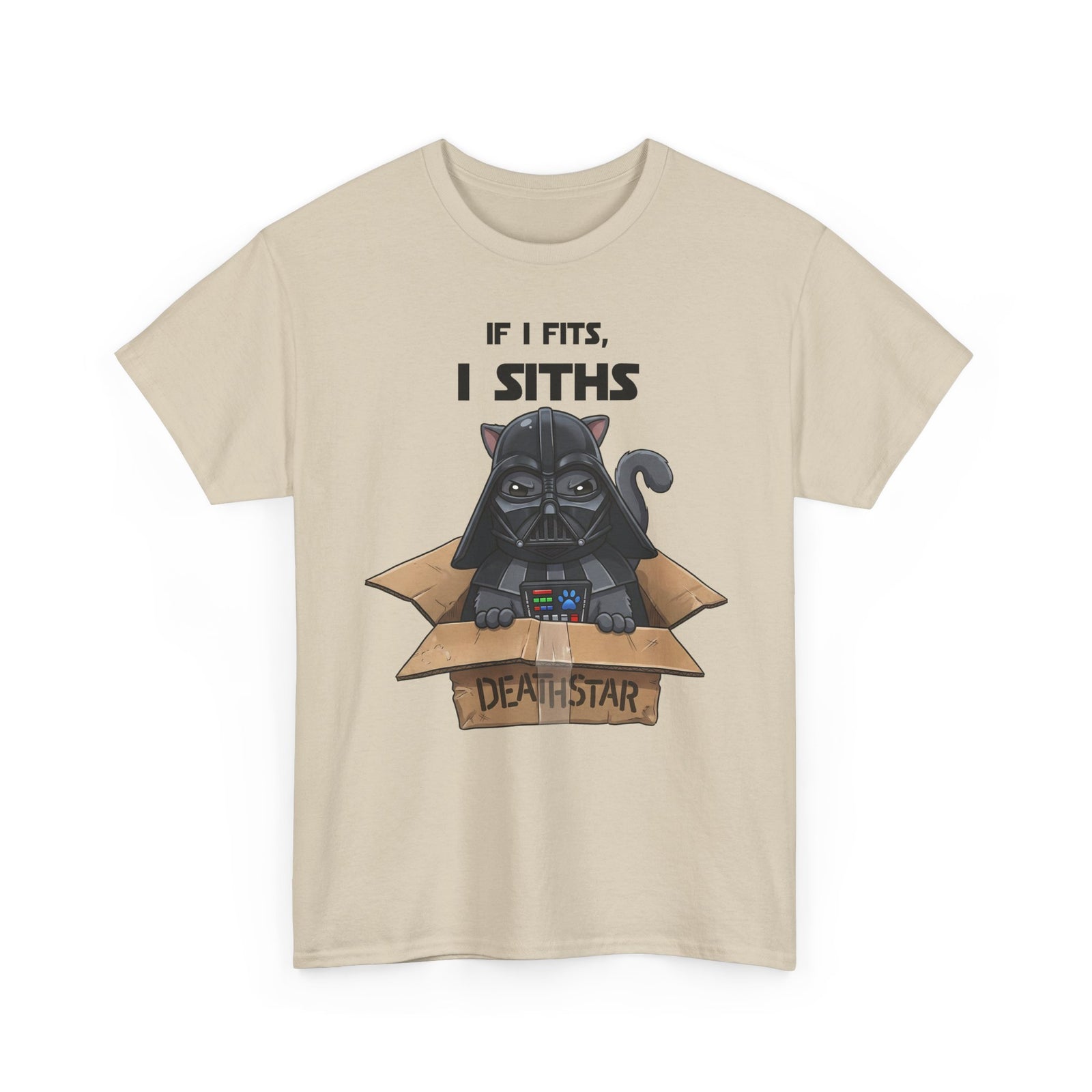 Space Villain Kitten Retro Galaxy Cat T-Shirt Funny Cat in Box Graphic Tee