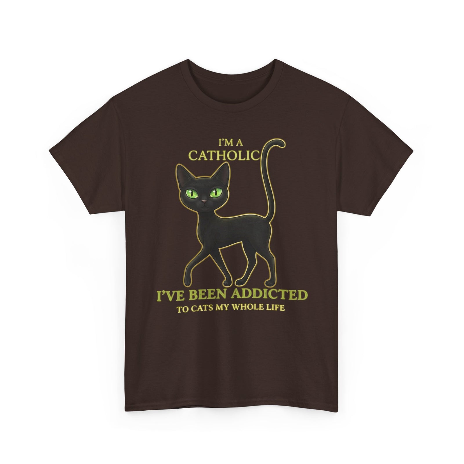 Catholic Addicted to Cats T-Shirt — I'm a Catholic Addicted to Cats Tee