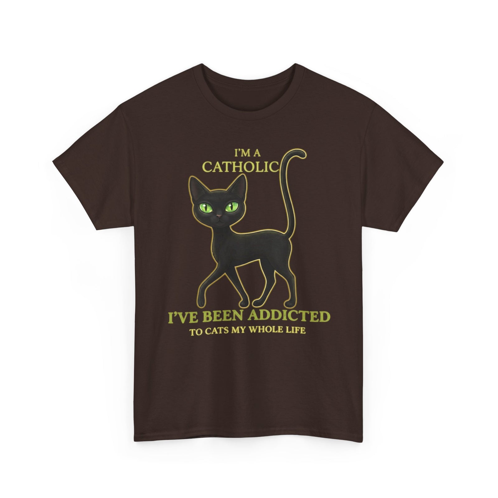 Catholic Addicted to Cats T-Shirt — I'm a Catholic Addicted to Cats Tee