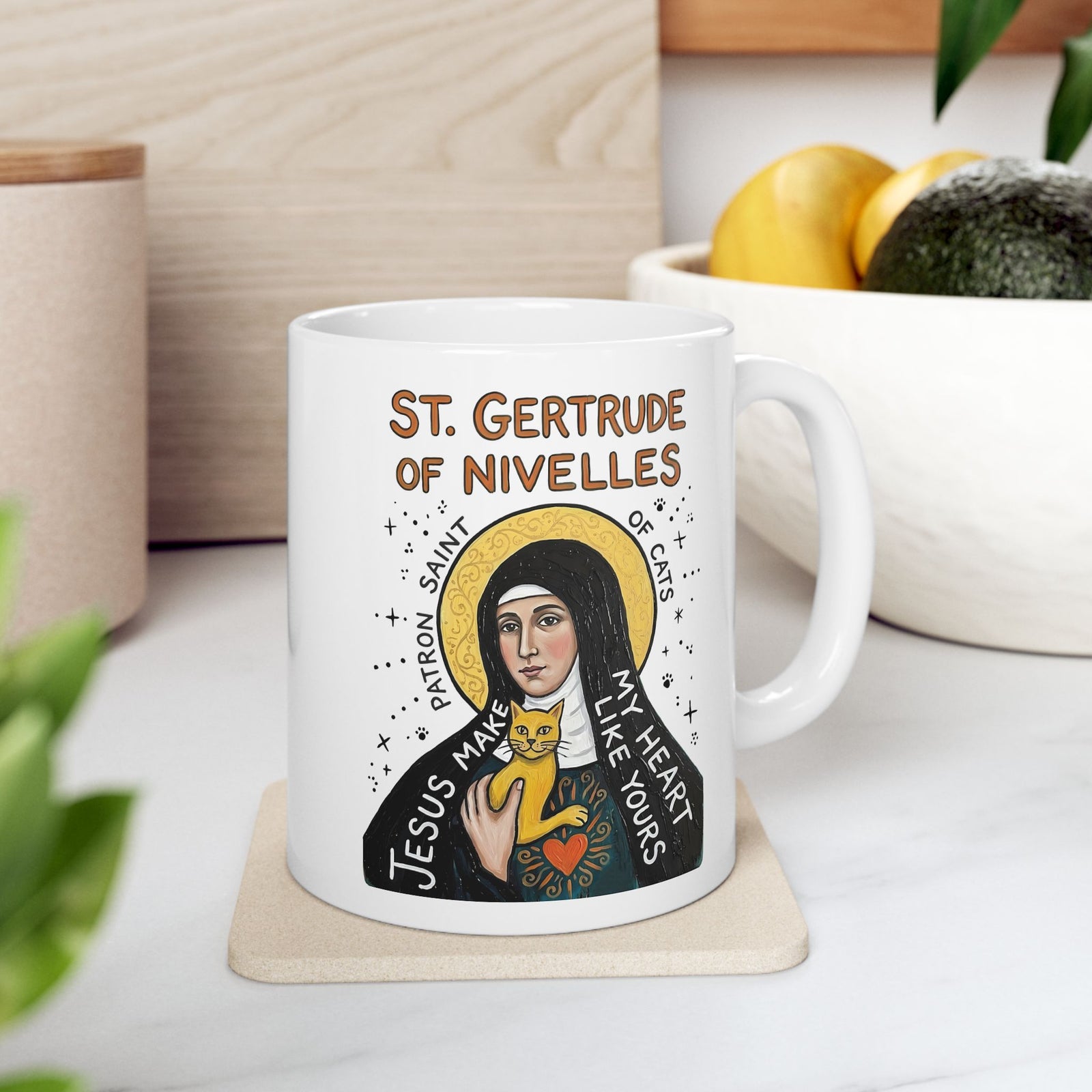 Saint Patron of Cats Ceramic Mug