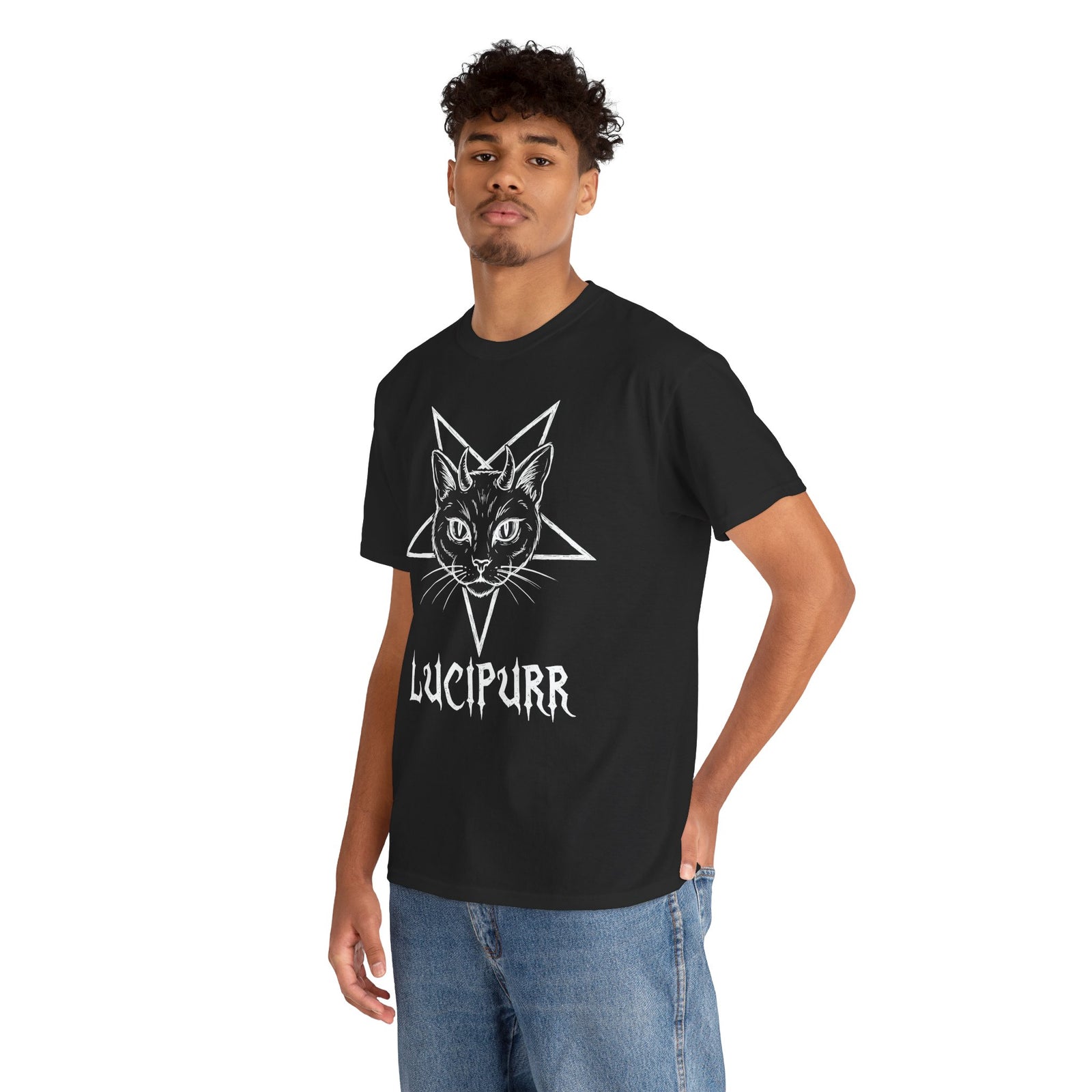 Lucipurr Lucifer Cat T-Shirt — Gothic Cat Tee