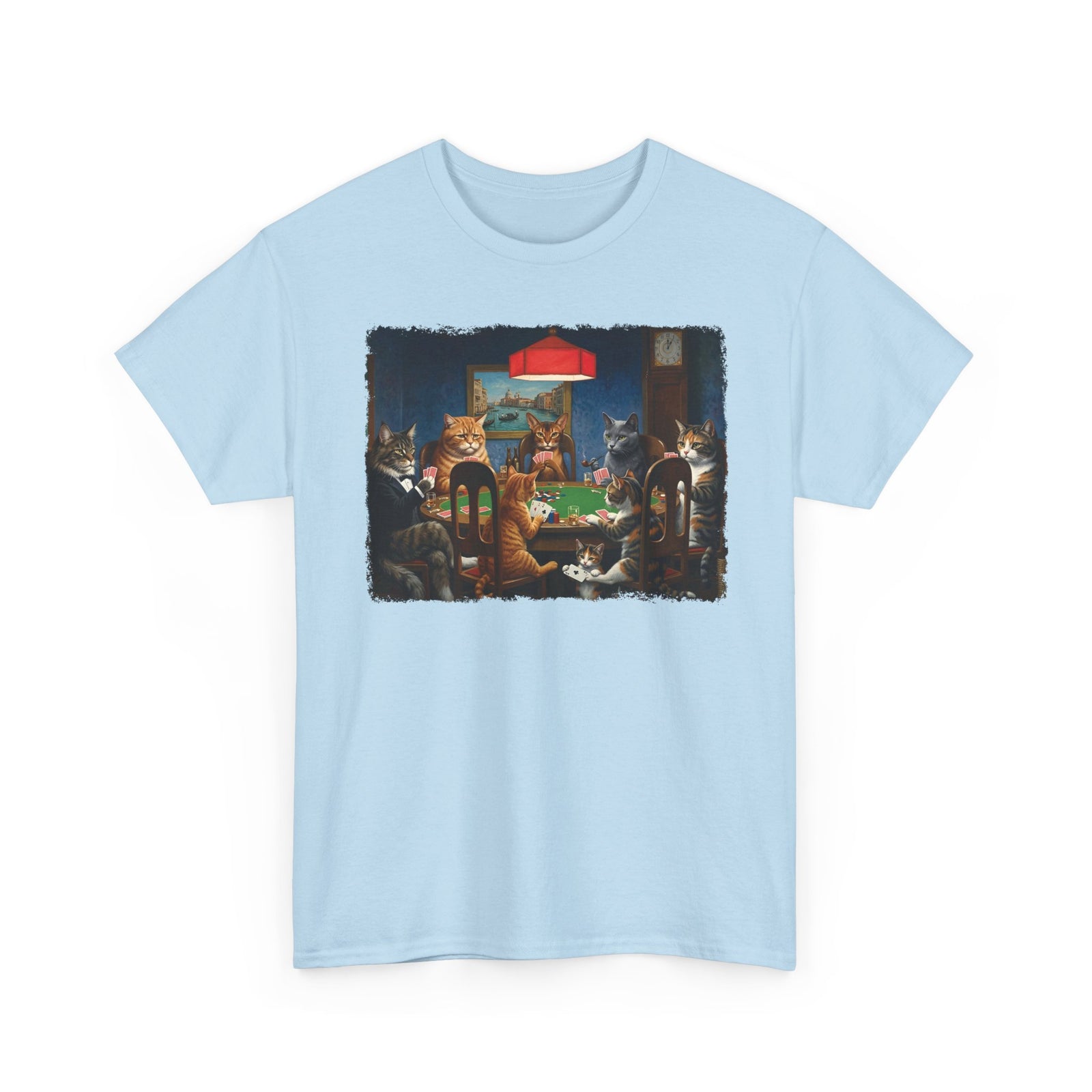 Cats Playing Poker T-Shirt — Funny Poker Cat Art Tee