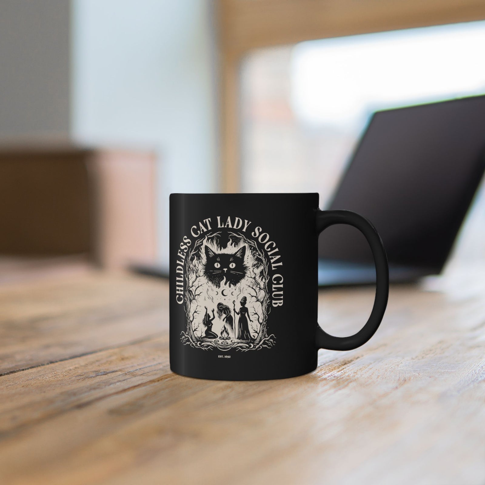 Childless Cat Lady Social Club Black Mug