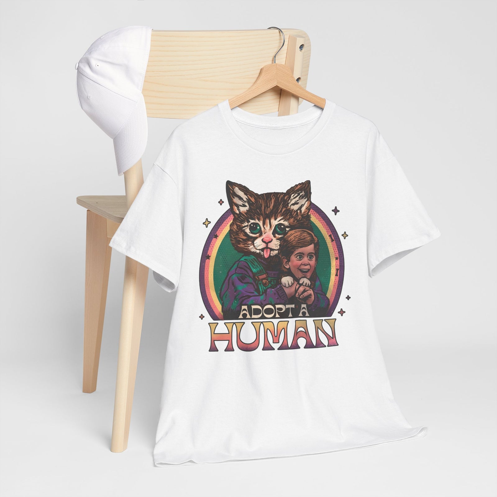 Adopt a Human Funny Cat T-Shirt