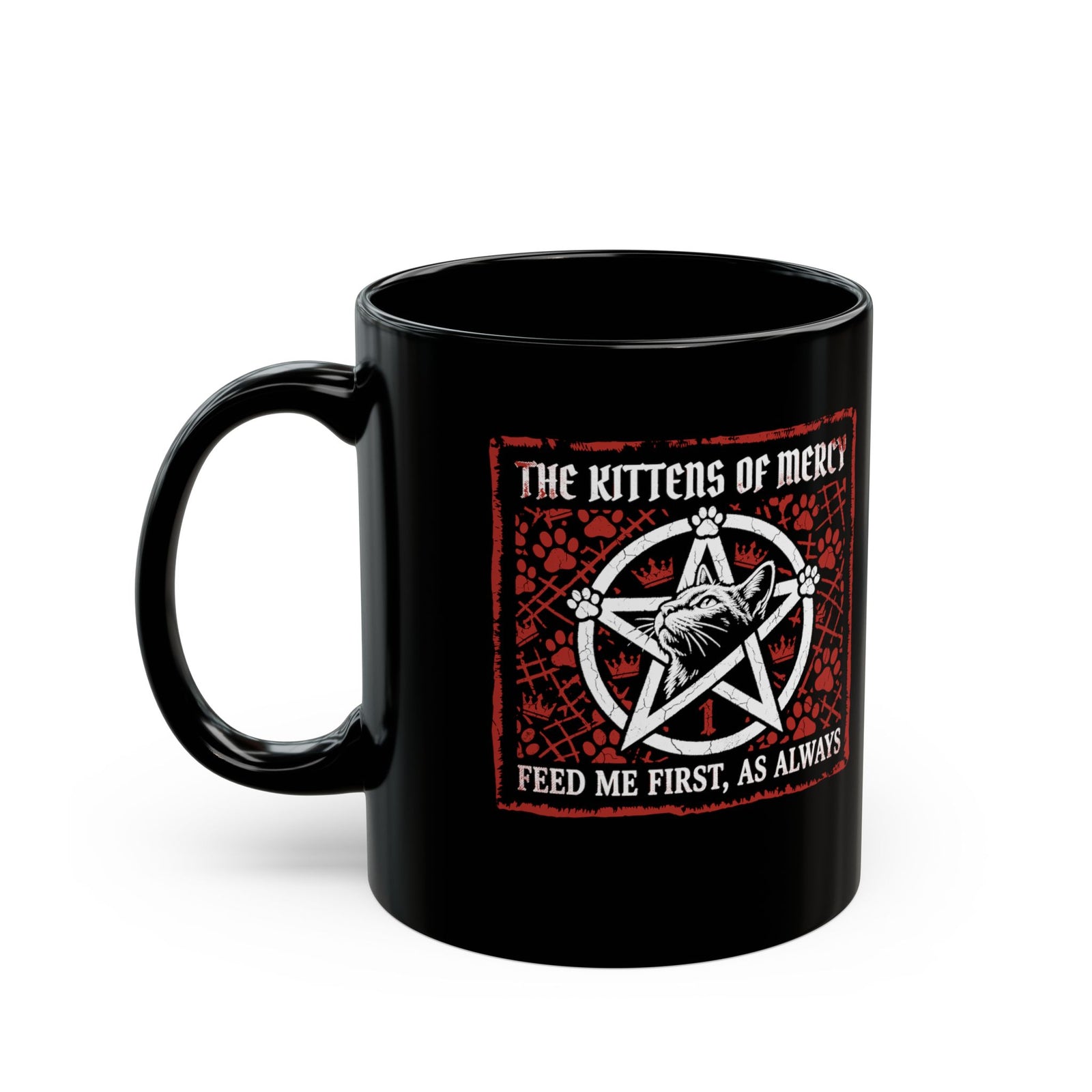 Kittens of Mercy Black Mug Cute Kitten Rescue Mug