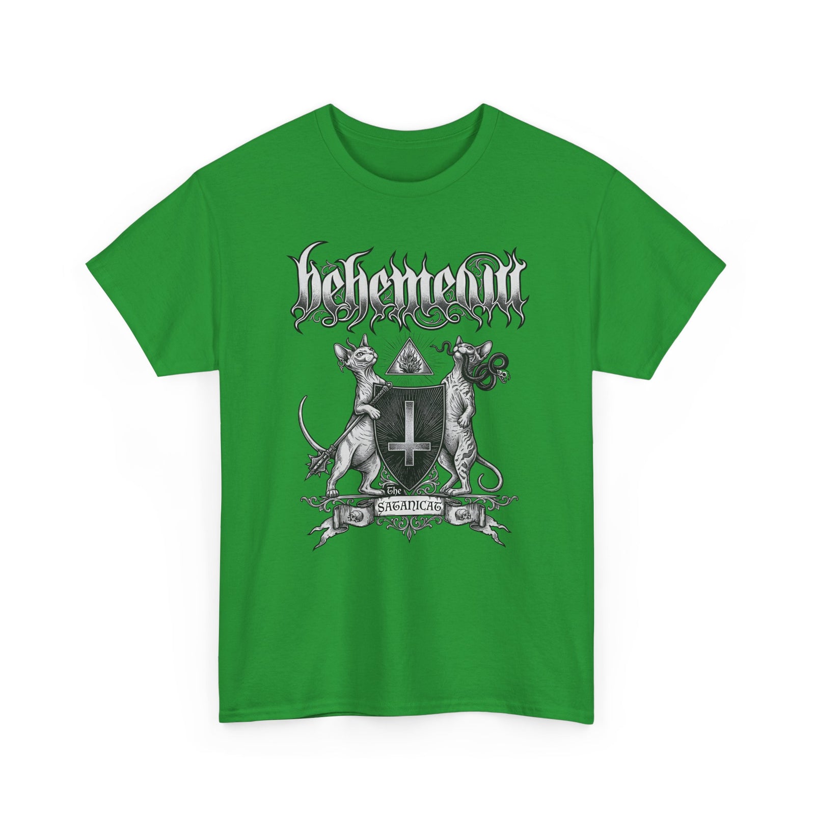 Satanicat Behemeow T-Shirt — Gothic Cat Graphic Tee