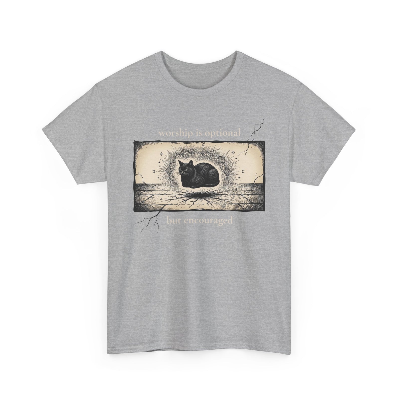 Worship Is Optional But Encouraged Cat T-Shirt