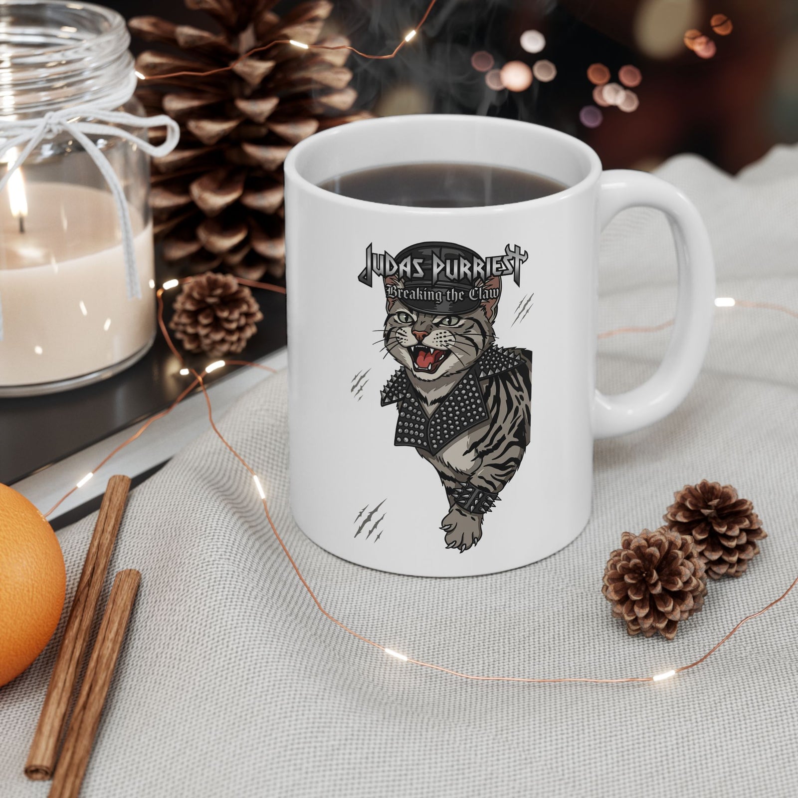 Judas Purriest 'Breaking the Claw' Ceramic Mug
