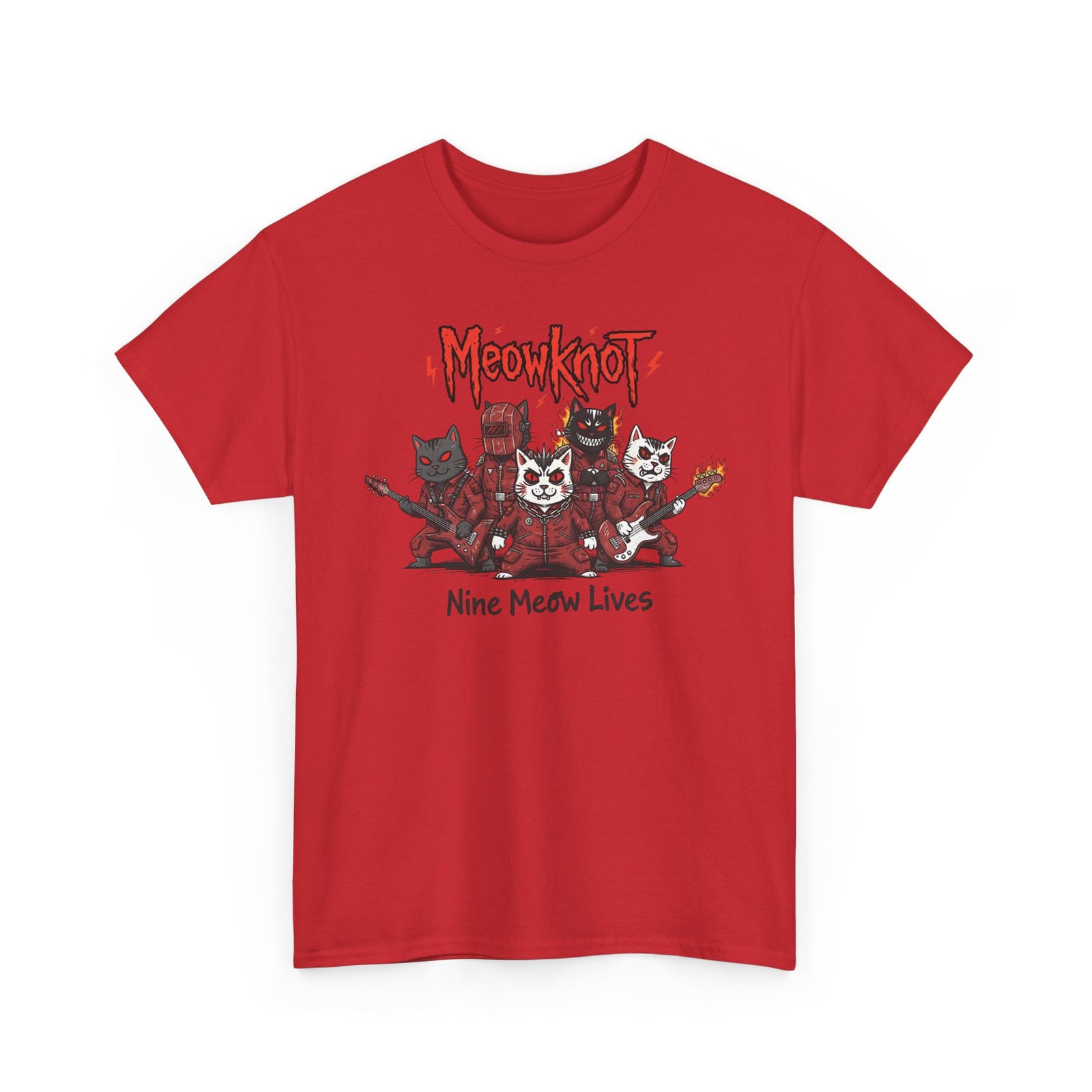 Meowknot Cat Band T-Shirt — Cute Musical Cat Graphic Tee