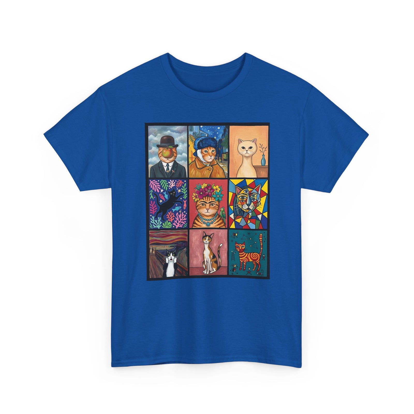 Cats & Art Graphic T-Shirt — Artworks and Cats Design