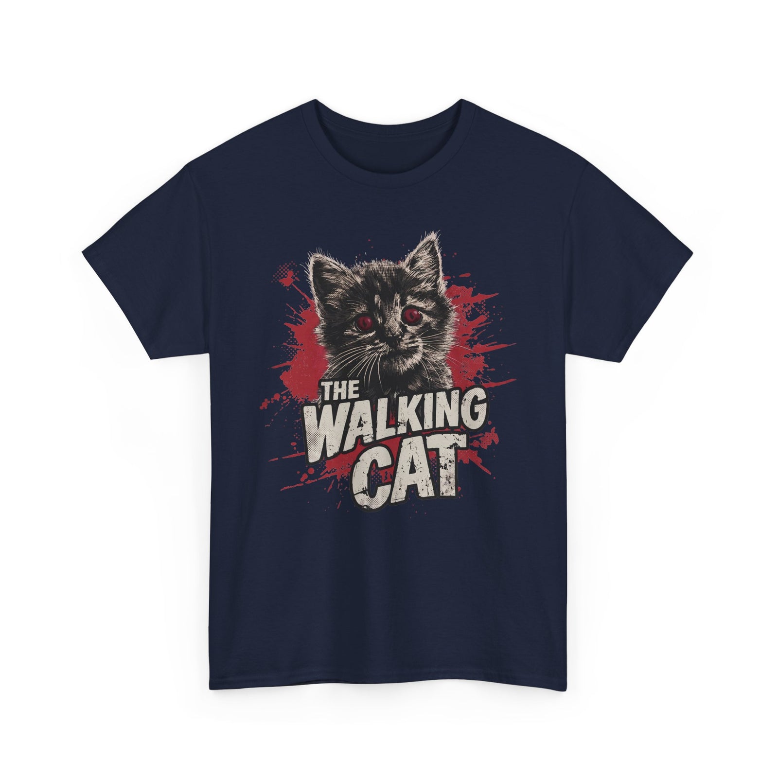 The Walking Cat T-Shirt — Funny Zombie Horror Movie Parody Tee