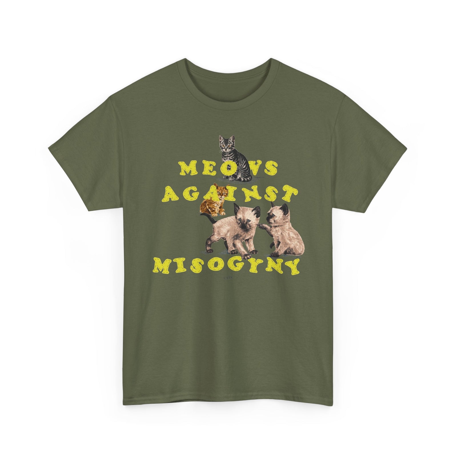 Meows Against Misogyny T-Shirt — Feminist Cat Graphic Tee