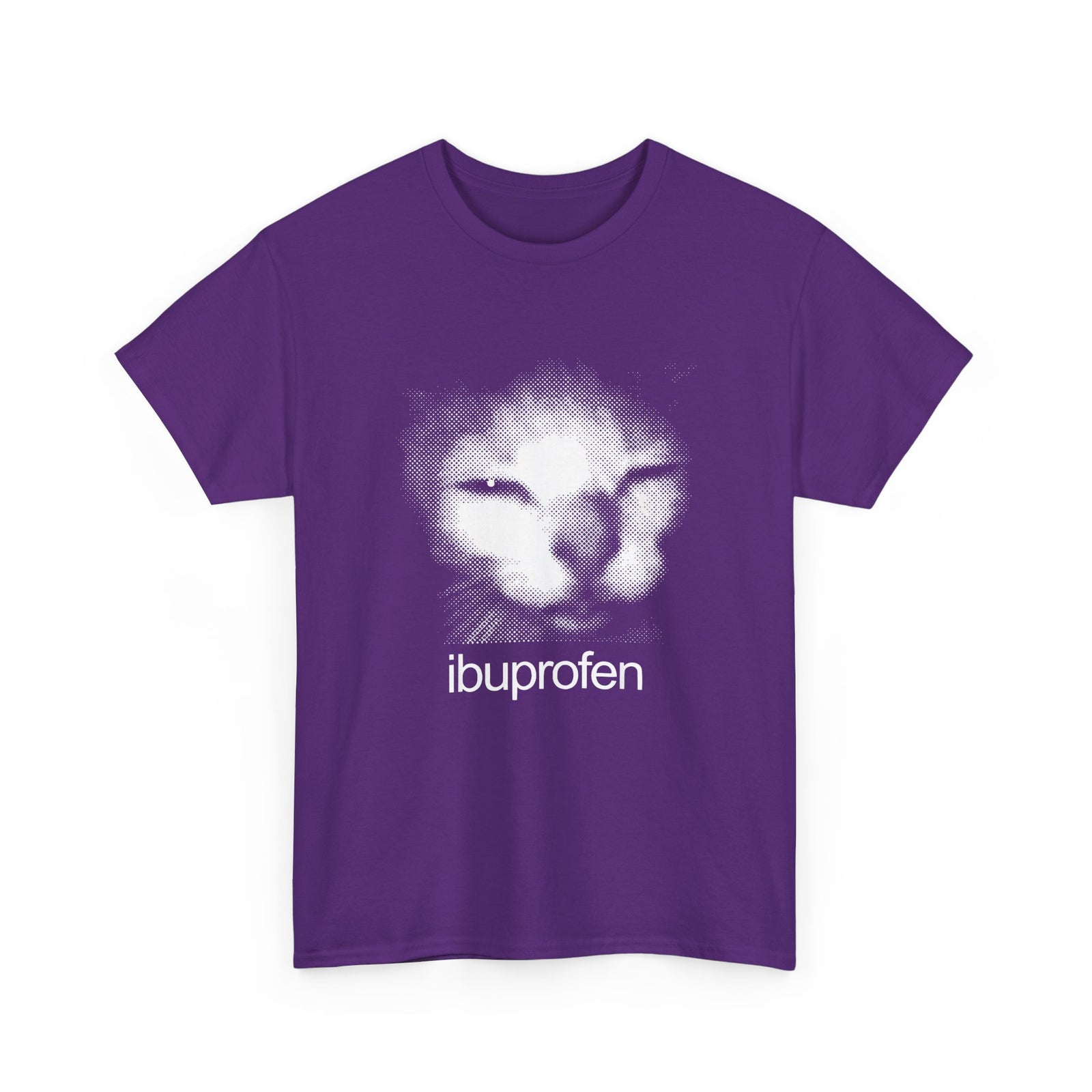 Funny Cat Meme Ibuprofen T-Shirt Humorous Pain Relief Graphic Tee