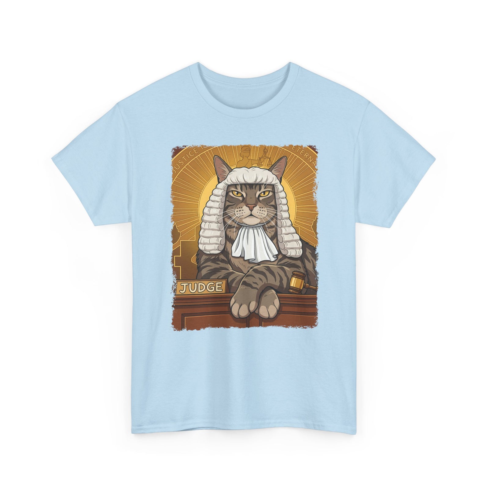 Cat Judge T-Shirt Funny Cat Lawyer / Judge Graphic Tee