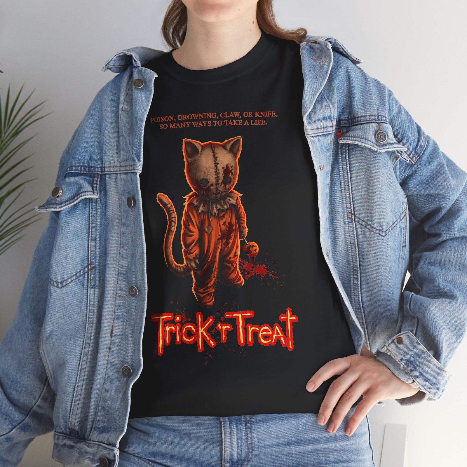 Trick 'r Treat Sam Cat T-Shirt — Horror Movie Sam Feline Graphic Tee