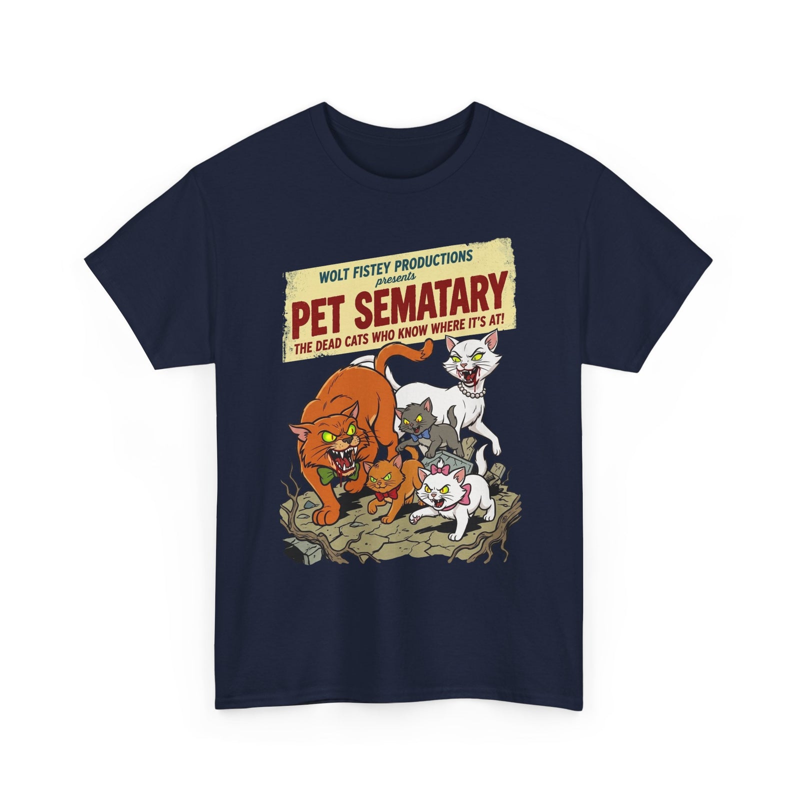 Retro Horror Cat T-Shirt