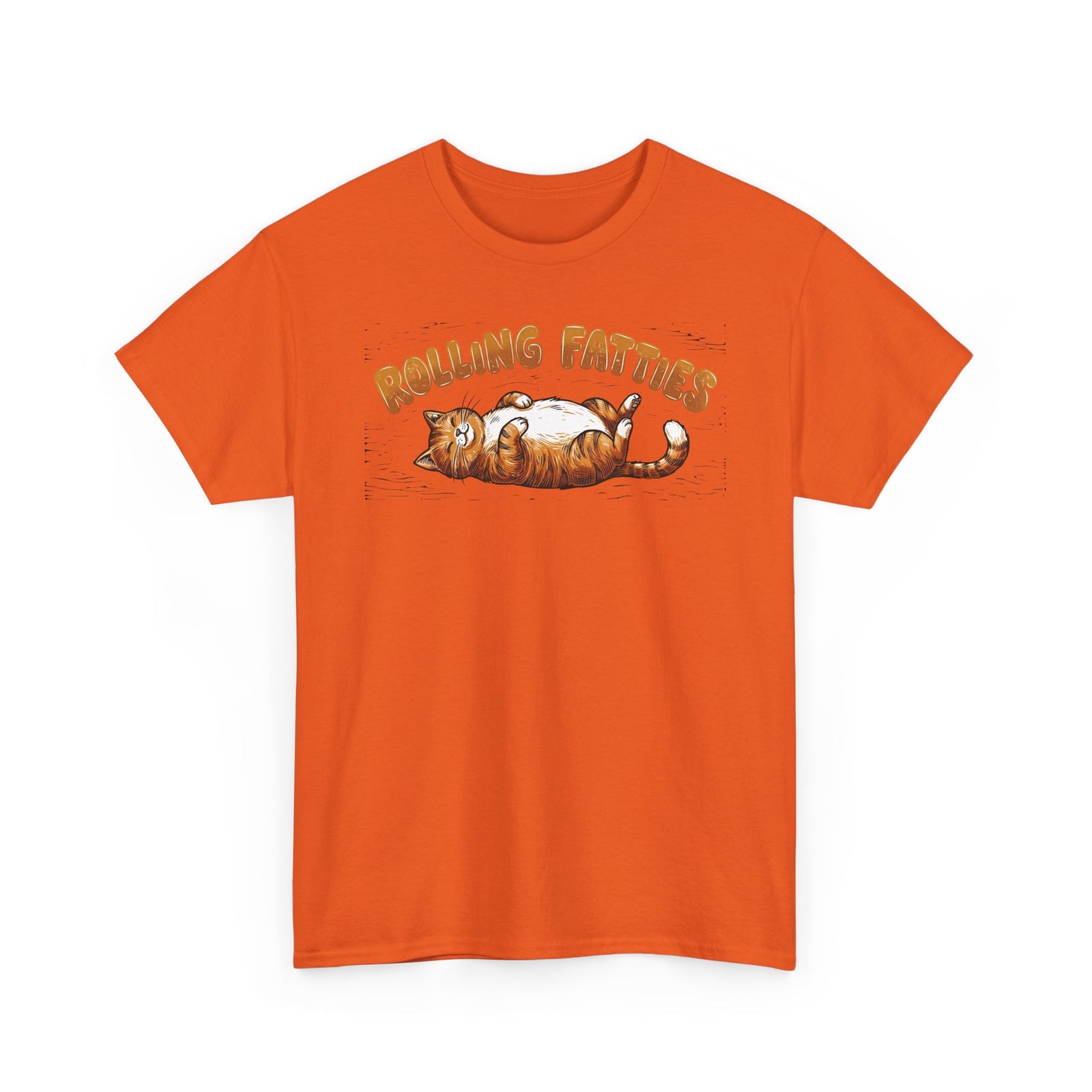 Rolling Fatties Cat T-Shirt — Cute Cartoon Cat Graphic Tee