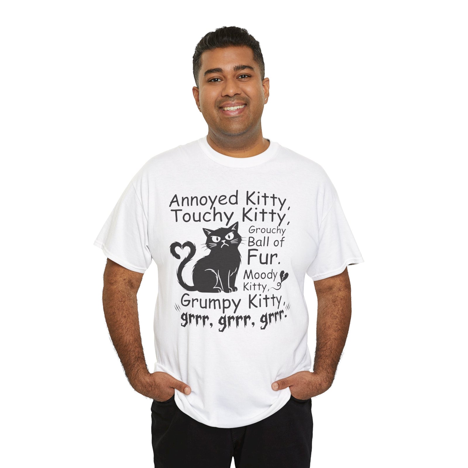 Grouchy Ball of Fur T-Shirt — Annoyed Kitty, Touchy Kitty Graphic Tee
