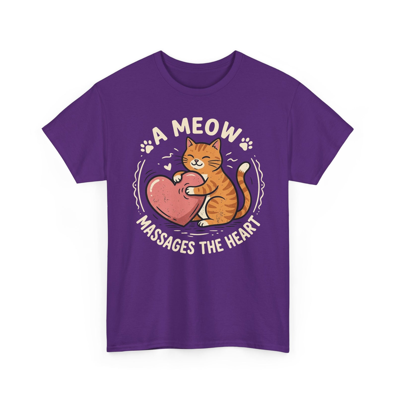 'A Meow Massages The Heart' Cat T-Shirt