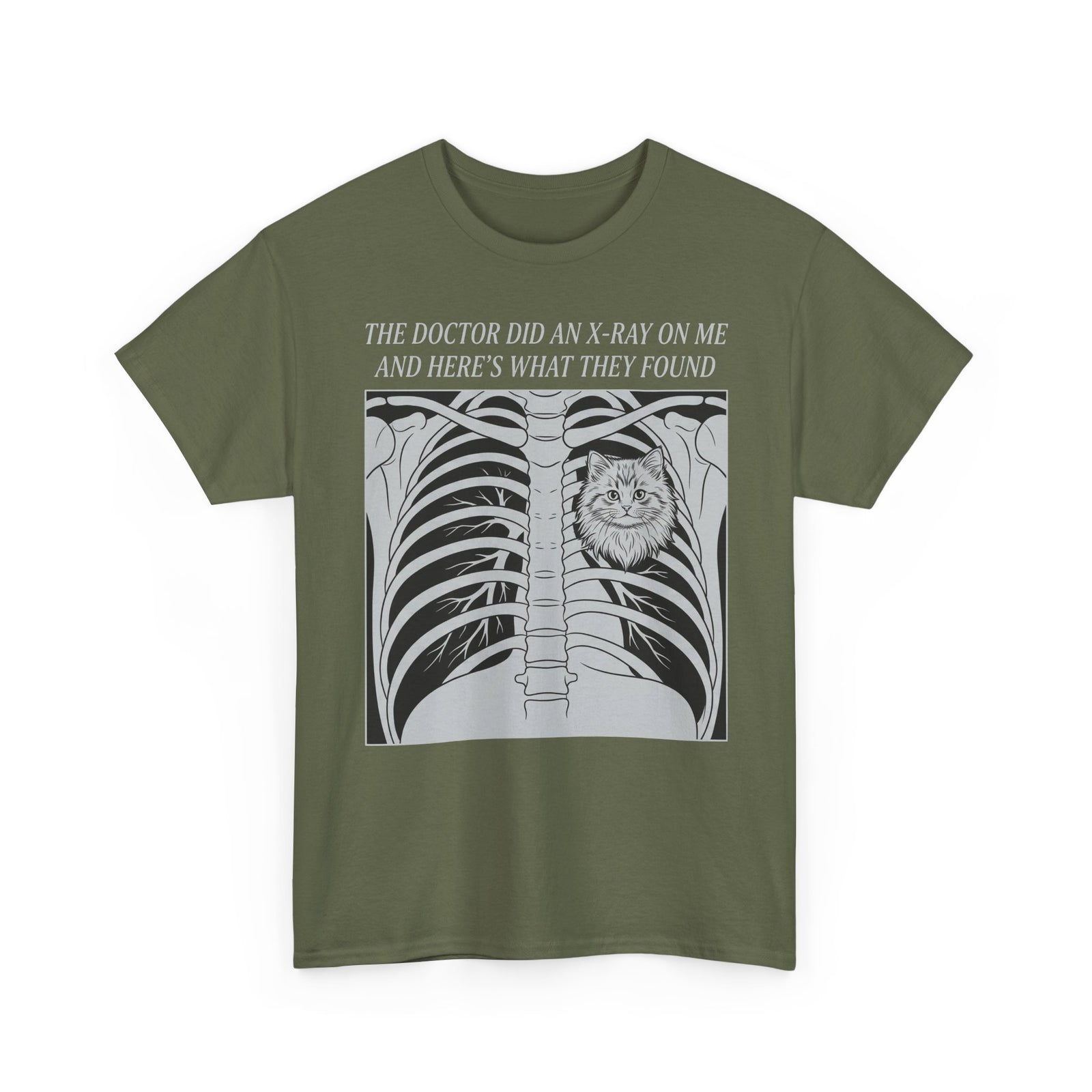 Cat X-Ray Graphic Tee — "The Doctor Did an X-Ray on Me and Here’s What They Found"