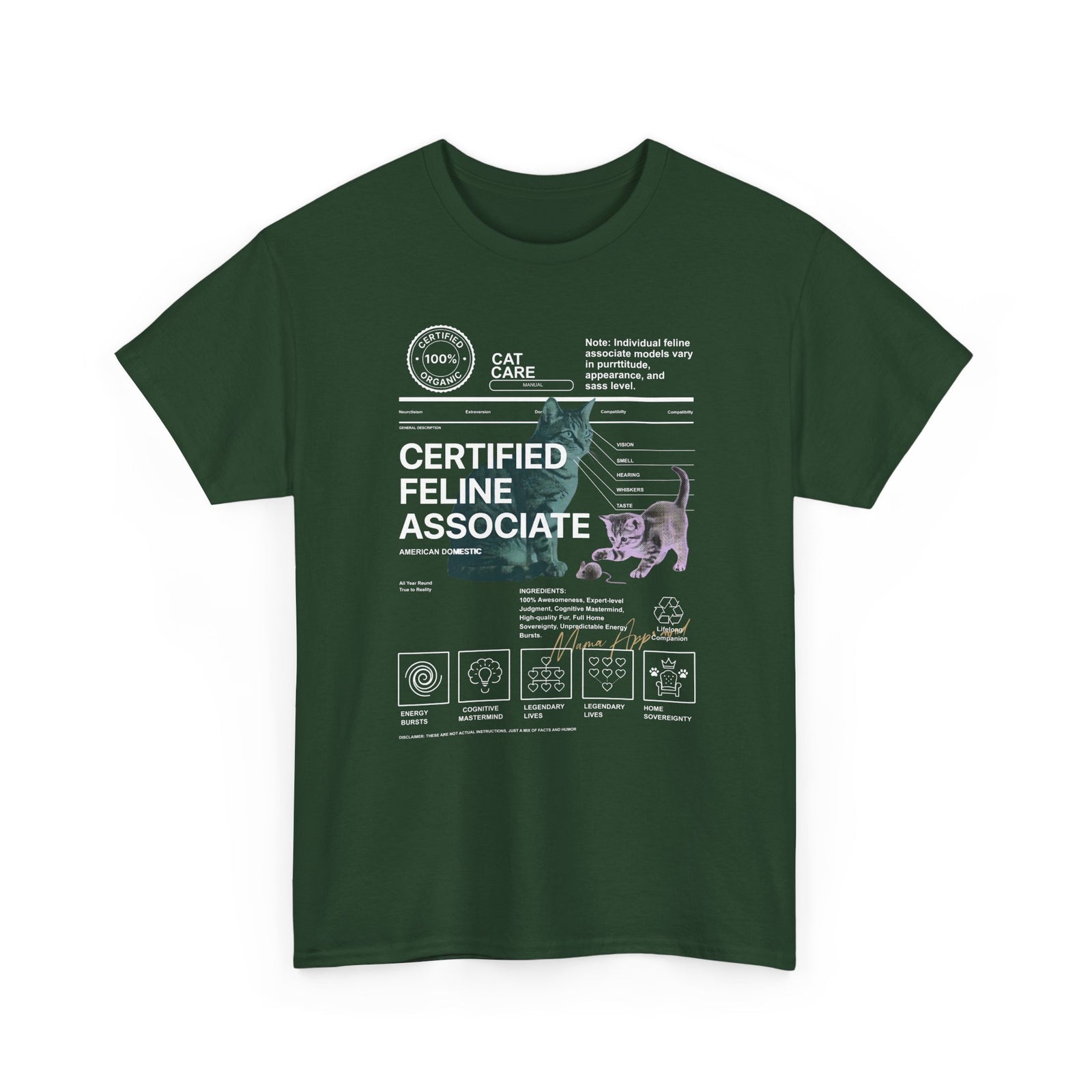 Certified Feline Associate T-Shirt — Funny Cat Lover Tee
