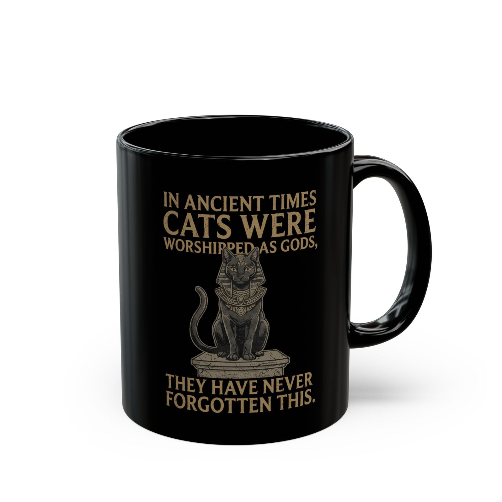 In Ancient Times Cats Were Worshipped Gods Black Mug